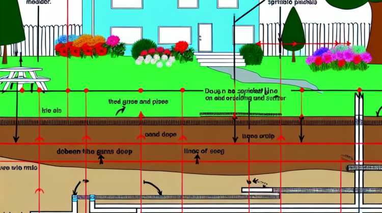 how deep for sprinkler lines