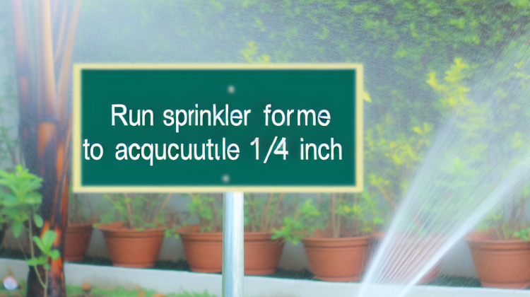 how long to run sprinkler for 1/4 inch