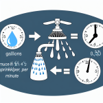 how many gallons does a sprinkler use per minute