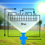 how many sprinkler heads per zone with 50 psi