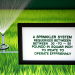 how much psi does a sprinkler need