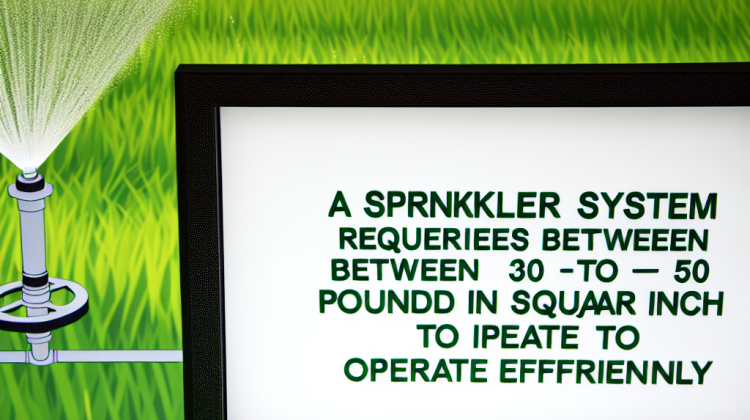 how much psi does a sprinkler need