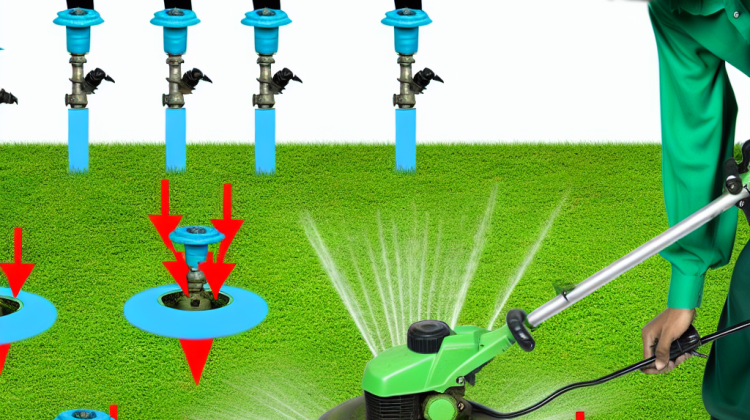 how to cut grass around sprinkler heads